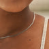 Cadena cubana micro de 2 mm en oro blanco