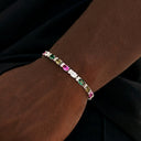 Pulsera tenis con óvalos multicolor surtidos - 5mm