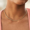 Palm Chain Necklace in Yellow Gold - 2mm