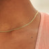 Collar microcubano de 2 mm en oro amarillo