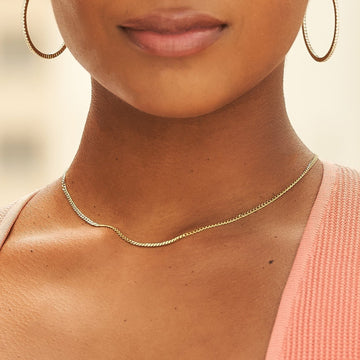 2MM Micro Cuban Necklace in Yellow Gold
