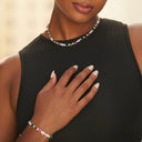 Multicolor Mixed Oval Cut Tennis Necklace + Bracelet Bundle- 5mm