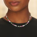 Collar tenis de corte ovalado multicolor mixto - 5 mm