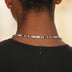 Collar de tenis multicolor con piedras de corte ovalado mixto - 5 mm