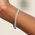 Paquete de collar y pulsera Micro Diamond Prong en oro blanco - 6 mm
