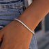 Pulsera tenis de diamantes + Anillo de eternidad de diamantes en oro blanco - 3mm