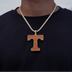 Colgante grande con el logotipo de los Tennessee Volunteers en oro blanco
