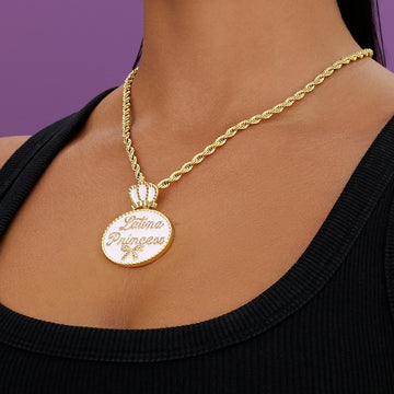 Latina Princess Pendant in Yellow Gold