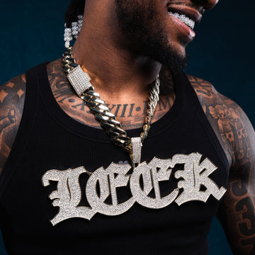 GLD X Malik Nabers Miami Cuban Leek Chain in Yellow Gold - 25MM