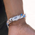 Pulsera Cubana Stealth Oficial de los Atlanta Braves de la MLB en Oro Blanco