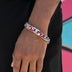 Boston Red Sox Official MLB Stealth Cuban Bracelet in White Gold