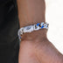Pulsera cubana oficial MLB Stealth de los New York Yankees en oro blanco