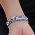 Pulsera cubana oficial MLB Stealth de los New York Yankees en oro blanco