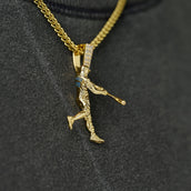 New York Yankees Judge Official MLBPA Polished Batting Pendant in Yellow Gold
