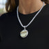Iced Miami Pendant in White Gold