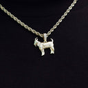 Micro Simple Goat Pendant in Yellow Gold