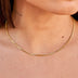Micro Box Chain Necklace in Yellow Gold