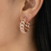 Diamond Prong Hoop Earrings in Rose Gold