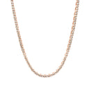 Cadena de tenis para hombre con moissanita y baño de oro rosa - 2 mm