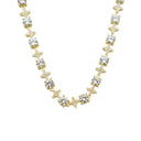 Men's Moissanite Round Stone Star Tennis Chain in Yellow Gold Vermeil - 6mm