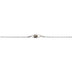 Cadena de bola cortada con luna en vermeil de oro blanco - 4 mm