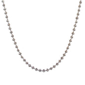Moon Cut Ball Necklace in Sterling Silver - 2mm