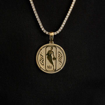 Brooklyn Nets Official NBA Coin Pendant in Yellow Gold