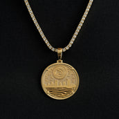 Atlanta Hawks Official NBA Coin Pendant in Yellow Gold