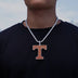 Colgante grande con el logotipo de los Tennessee Volunteers en oro blanco