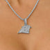 Carolina Panthers Official NFL Micro Logo Pendant in White Gold