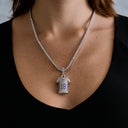 Minnesota Vikings Justin Jefferson Official NFL Jersey #18 Pendant in White Gold