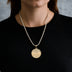 New England Patriots Official NFL Coin Pendant in Yellow Gold