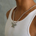 Colgante de oro blanco con el logotipo vintage oficial de la NFL de los Philadelphia Eagles