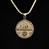 Pittsburgh Steelers Official NFL Coin Pendant in Yellow Gold