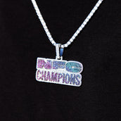 Iced 2025 NFC Champions Official NFL Pendant in White Gold