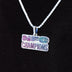 Iced 2025 NFC Champions Official NFL Pendant in White Gold