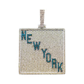 New York Rangers Official NHL Winter Classic Logo Pendant in White Gold