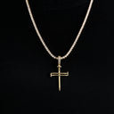 Nail Cross Pendant in Yellow Gold