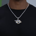 Colgante con el logotipo oficial de los Nashville Predators de la NHL en oro blanco