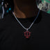 Indiana University Official NCAA Primary Logo Pendant in White Gold