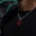 Indiana University Official NCAA Primary Logo Pendant in White Gold