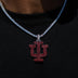 Indiana University Official NCAA Primary Logo Pendant in White Gold