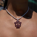 Indiana University Official NCAA Primary Logo Pendant in White Gold