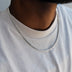3 Prong Tennis Chain in White Gold -2mm