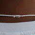 3 Prong Tennis Chain in White Gold -2mm