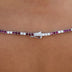 3MM Diamond Tennis Necklace - Burgundy White