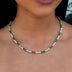 Collar de tenis con diamantes de 3 mm - Verde Amarillo Blanco
