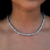 Cadena de tenis con diamantes de 3 mm - Turquesa y amarillo