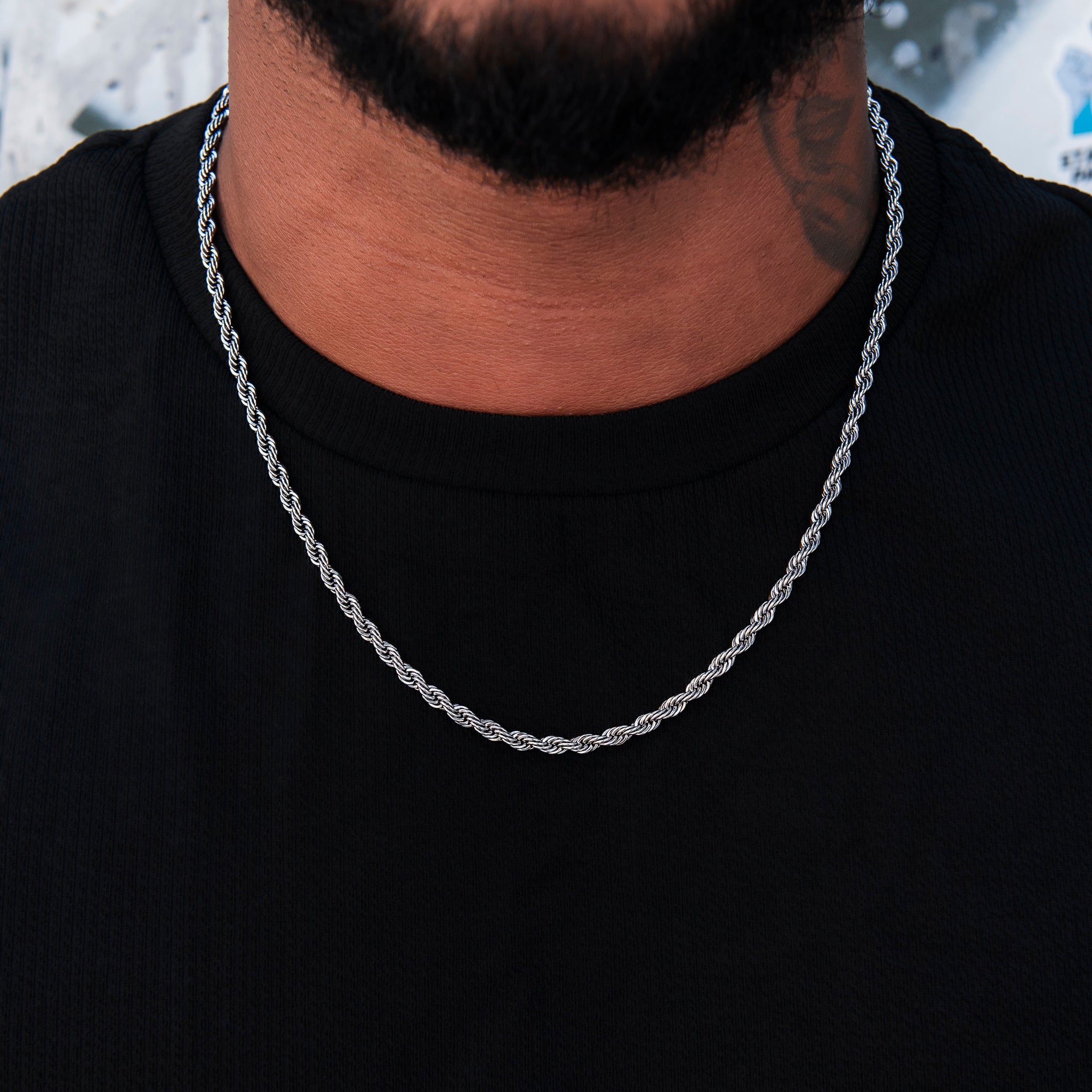 Rope Chain in Black - 4mm – The GLD Shop