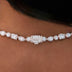 Collar Pave de Diamantes Mixtos en Oro Rosa